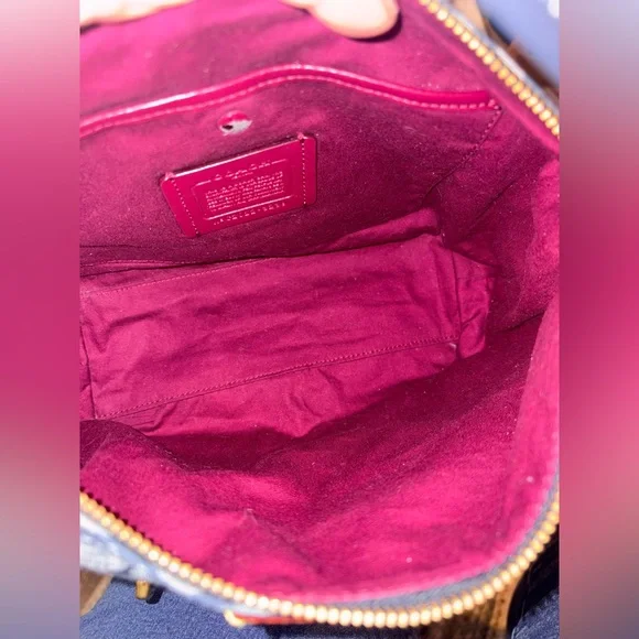 💙 Coach Signature Denim Cargo Shoulder Bag | 3239 - Picture 12 of 16